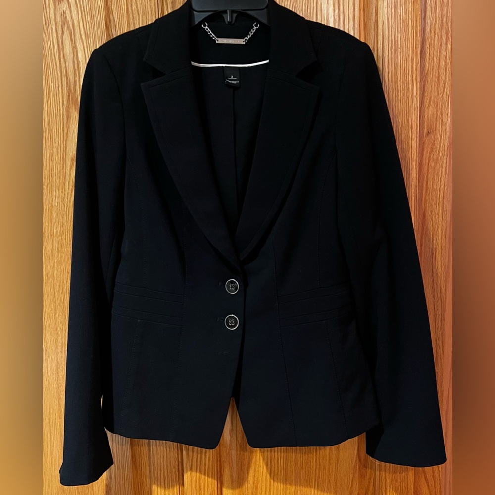 White House Black‎ Market Classic Two-Button Black Power Career Blazer Size 2